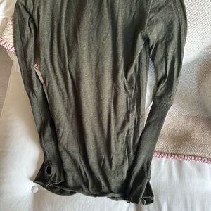 Enza Costa Forest Green Cowl Neck Sweater